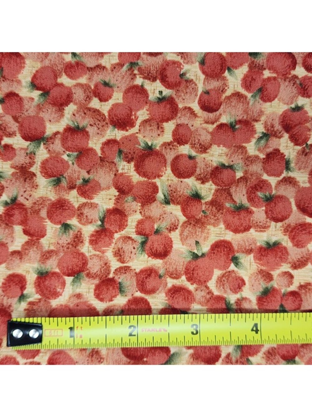 Quilting  Fabric Orange Cherries Fall Autumn Benartex Fat Quarter
